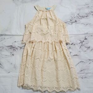 She+Sky Lace Halter dress